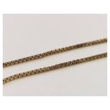 Sterling Silver Chain with 14K Gold Box Charms