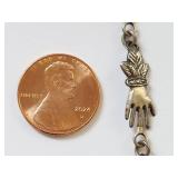 Vintage Sterling Silver Hand Link Bracelet