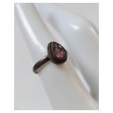 Sterling Silver Ring with Purple Stone