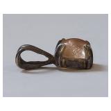 Sterling Silver Pendant with Round Pink Stone