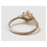 Sterling Silver Moonstone Ring with Delicate Band