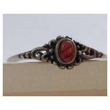 Vintage Red Stone Ring with Intricate Design