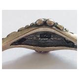 Vintage Red Stone Ring with Intricate Design