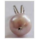 Sterling Silver Pink Pearl Pendant 925