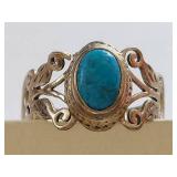 Vintage Sterling Silver Ring with Turquoise Stone