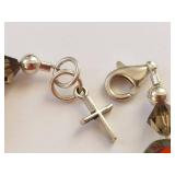 Colorful Beaded Bracelet with Sterling Silver Clasp