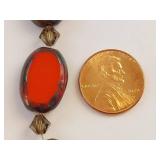 Colorful Beaded Bracelet with Sterling Silver Clasp