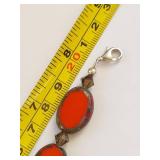 Colorful Beaded Bracelet with Sterling Silver Clasp