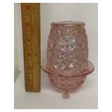 Pink Iridescent Fairy Lamp - Daisy and Button Pattern