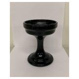 Rare Jet Black Base Pedestal Fairy Lamp with Frosted Shade