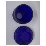 S. Clarke Diamond Point Fairy Pyramid Lamp - Cobalt Blue