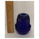 S. Clarke Diamond Point Fairy Pyramid Lamp - Cobalt Blue