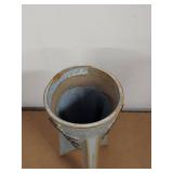 Unique Geometric Handcrafted Ceramic Vase with Decorative Elements