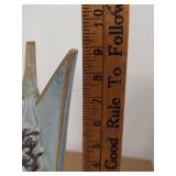 Unique Geometric Handcrafted Ceramic Vase with Decorative Elements