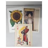Art Prints and Playing Card Lot - Klimt, Sunflower, Vintage Card