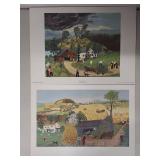 Collection of Vintage Americana Prints and 