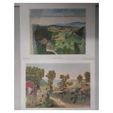 Collection of Vintage Americana Prints and 