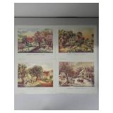 Collection of Vintage Americana Prints and 