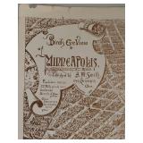 Vintage Historical Maps of Minneapolis & Minnesota - A. M. Smith & Burgess-Beckwith