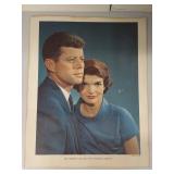 SIGNATURE NOT AUTHENTICATED John F. Kennedy & Jacqueline Kennedy Memorabilia Lot - Art Prints & Portraits