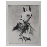 Set of 2 Horse Art Prints - Greyhound & Gallant Fox by R.H. Palenske