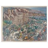 Collection of 6 Franklin McMahon Paints of Europe Urban Scene Prints