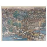Collection of 6 Franklin McMahon Paints of Europe Urban Scene Prints