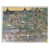 Collection of 6 Franklin McMahon Paints of Europe Urban Scene Prints