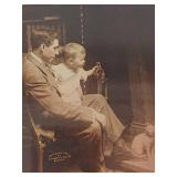 1910 Vintage Framed Photograph Family Scene - Celebrity Art Co. Boston