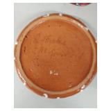 Colorful Hand-Painted Ceramic Vase, Jug, Plate, and Mask