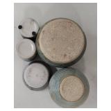 Set of 7 Artisan Ceramic Vases and Cups with Unique Glazes