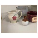 Vintage Pottery Collection - Pitchers, Bowls, and Jugs incl. New Hampshire - 7 Pieces