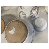 Handcrafted Kravec Studios, etc. Pottery Collection - 7 Pieces Including Jugs and Bowls