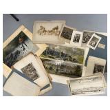 Collection of Antique Prints and Photographs Assorted Subjects