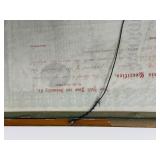 Antique Framed United States Great Republic Gold and Silver Mining Stock Certificate with Coupons