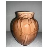 Rookwood Pottery Brown Lotus Vase 7 Inch