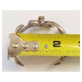 Sterling Silver Navajo Turquoise Cuff Bracelet Signed B Custer