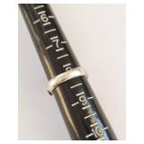 Sterling Silver Citrine Ring with Cracked Stone, Size 8