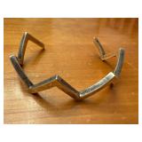 Sterling Silver Zigzag Cuff Bracelet - Unmarked