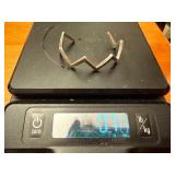 Sterling Silver Zigzag Cuff Bracelet - Unmarked