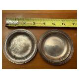 Sterling Silver Lids - 7 in Diameter - Set of 2