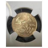 2010 AMERICAN GOLD EAGLE 1/10TH TROY OZ .999 FINE GOLD NGC MS70