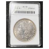1903 US MORGAN SILVER DOLLAR ANACS AU58
