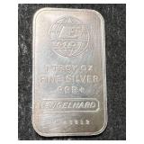 1 TROY OZ .999 FINE SILVER ENGELHARD BAR