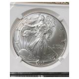 2001 AMERICAN SILVER EAGLE NGC MS69