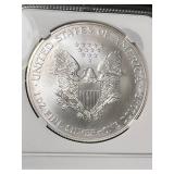 2001 AMERICAN SILVER EAGLE NGC MS69