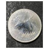 2012 CANADIAN MOOSE 1 TROY OZ .9999 FINE SILVER