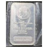 1 TROY OZ .999 FINE SILVER MORGAN DOLLAR DESIGNED BAR
