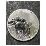 2011 CANADIAN GRIZZLY 1 TROY OZ .9999 FINE SILVER