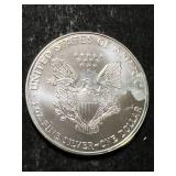 1999 AMERICAN SILVER EAGLE 1 TROY OZ .999 FINE SILVER IN COLOR
